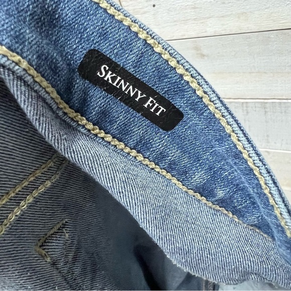 Judy Blue Skinny Fit Jeans Blue Camo Distressed Medium Wash Womens 15/32 Stretch - Picture 11 of 15